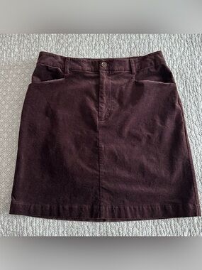 NEW! Nice Things Paloma S. Falda Pana Lisa Velvet Mini Skirt Burgundy Size 10